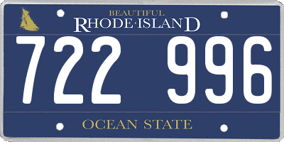 RI license plate 722996