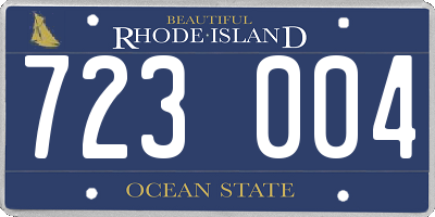 RI license plate 723004