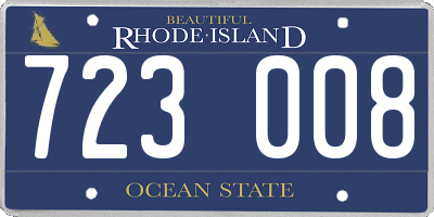 RI license plate 723008