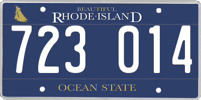 RI license plate 723014