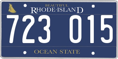 RI license plate 723015