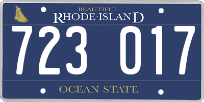 RI license plate 723017