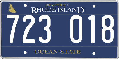 RI license plate 723018