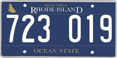 RI license plate 723019