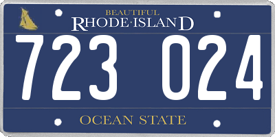 RI license plate 723024