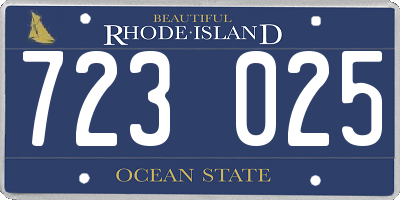 RI license plate 723025