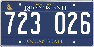 RI license plate 723026