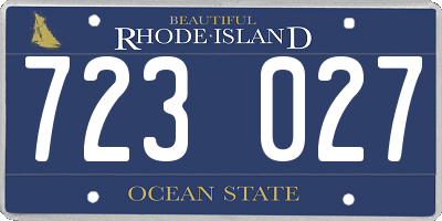 RI license plate 723027