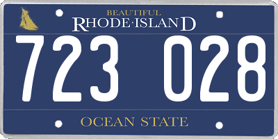 RI license plate 723028