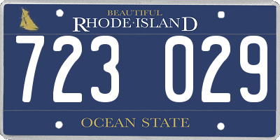 RI license plate 723029