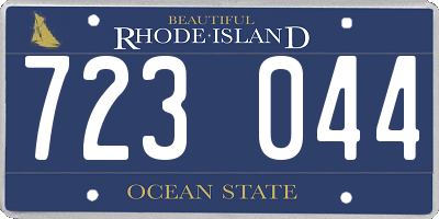 RI license plate 723044