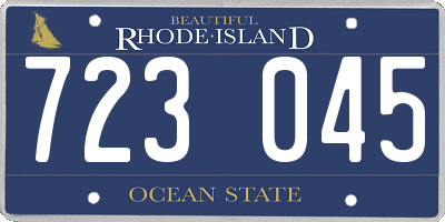 RI license plate 723045