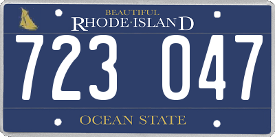 RI license plate 723047