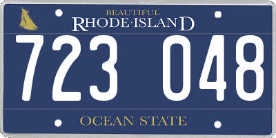 RI license plate 723048
