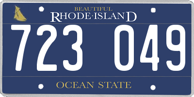 RI license plate 723049
