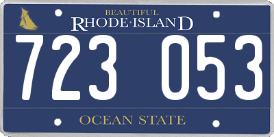 RI license plate 723053