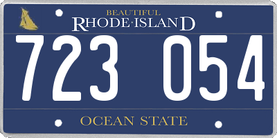 RI license plate 723054
