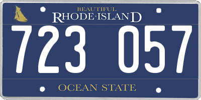 RI license plate 723057