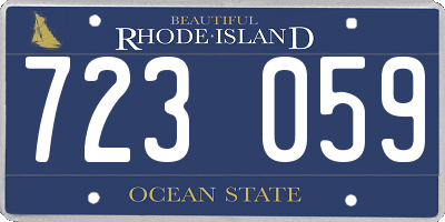 RI license plate 723059