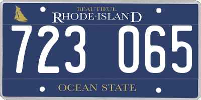 RI license plate 723065