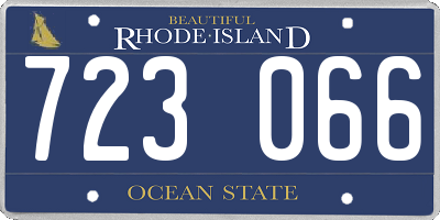 RI license plate 723066