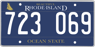 RI license plate 723069