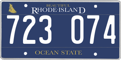 RI license plate 723074