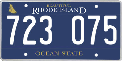 RI license plate 723075