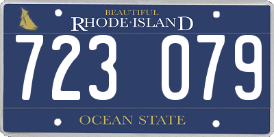 RI license plate 723079