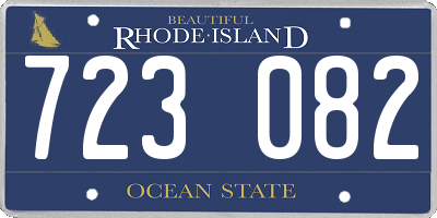 RI license plate 723082