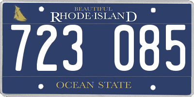 RI license plate 723085
