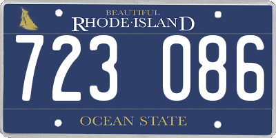 RI license plate 723086