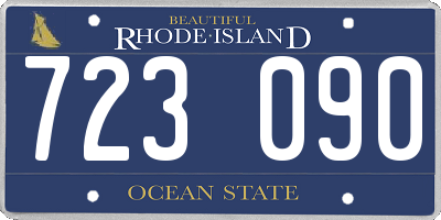 RI license plate 723090