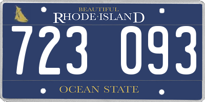 RI license plate 723093