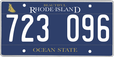 RI license plate 723096