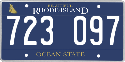 RI license plate 723097