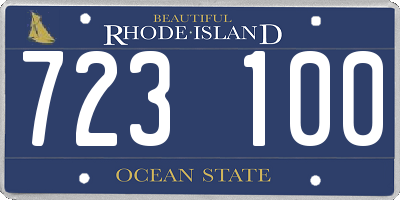 RI license plate 723100