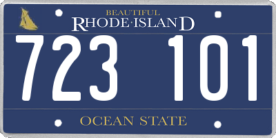 RI license plate 723101
