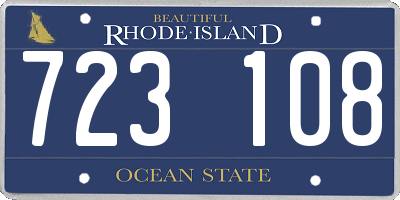 RI license plate 723108