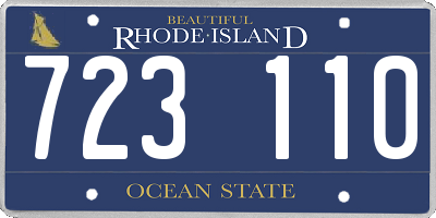 RI license plate 723110