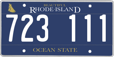 RI license plate 723111