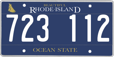 RI license plate 723112