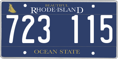 RI license plate 723115