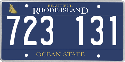 RI license plate 723131