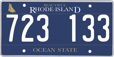 RI license plate 723133