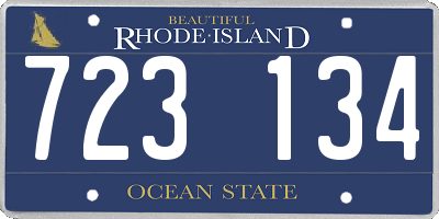 RI license plate 723134