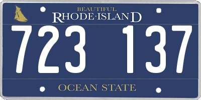 RI license plate 723137