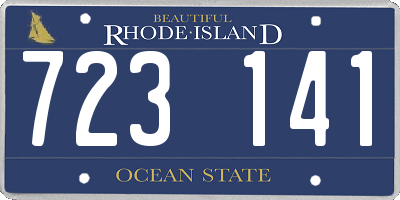 RI license plate 723141