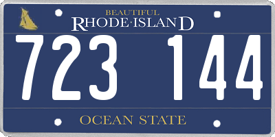 RI license plate 723144