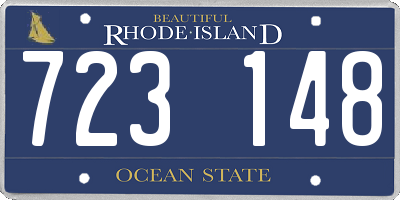 RI license plate 723148